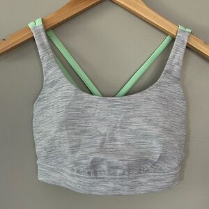 Lululemon Energy Bra Sz 6 Wee‎ Are From Space Nimbus Battleship/Citra Lime